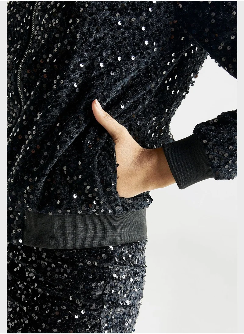 Splash FAV Embellished Zip Through Jacket