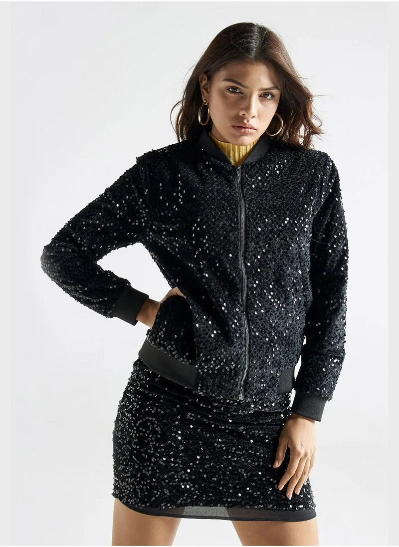 Splash FAV Embellished Zip Through Jacket