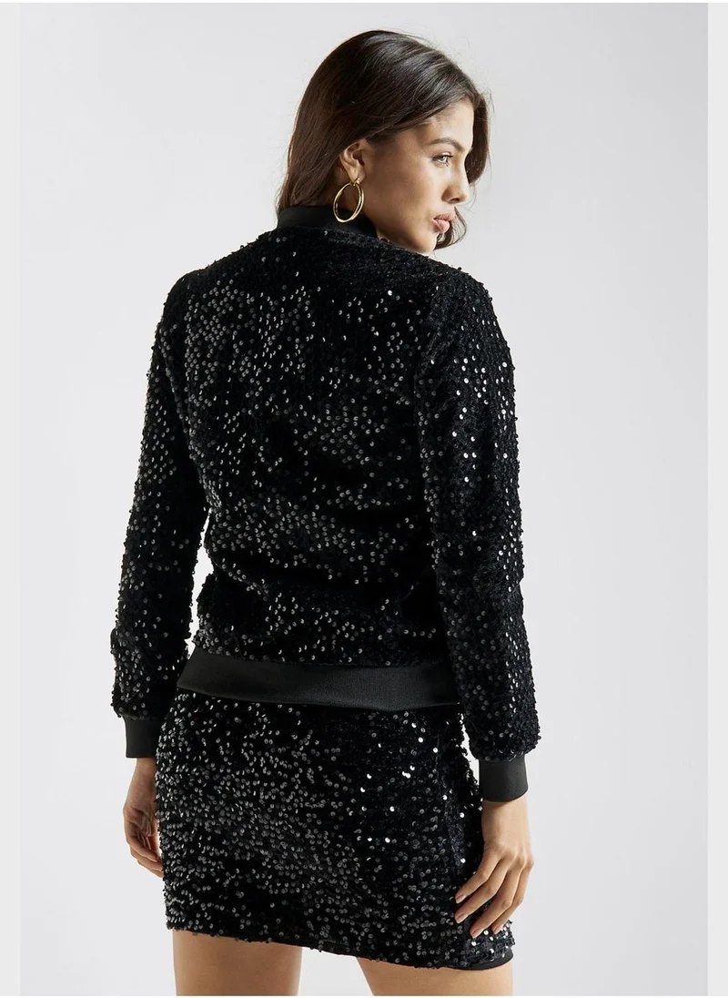 Splash FAV Embellished Zip Through Jacket