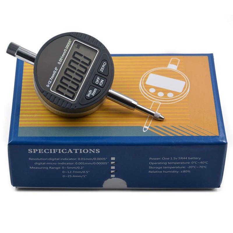 Oudtinx Electronic Digital Dial Indicator Gage Gauge Inch/Metric Conversion 0-0.5 Inch/12.7 mm 0.00005 Inch/0.001mm - Image 5