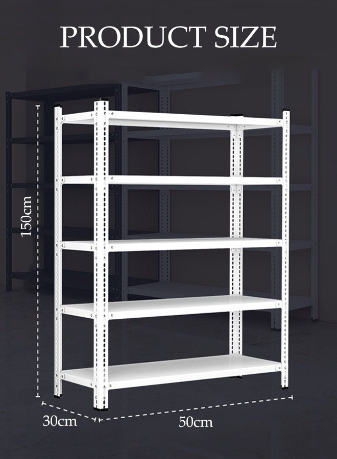 Spides 4-Tier Multifunctional Storage Rack Heavy Duty Metal Cabinet Shelf Floor Standing Shelving Unit with Pegboard Organiser Large Capacity Storage Organizer Shelves for Kitchen Laundry Bathroom Pantry Basement Utility Room - Image 4