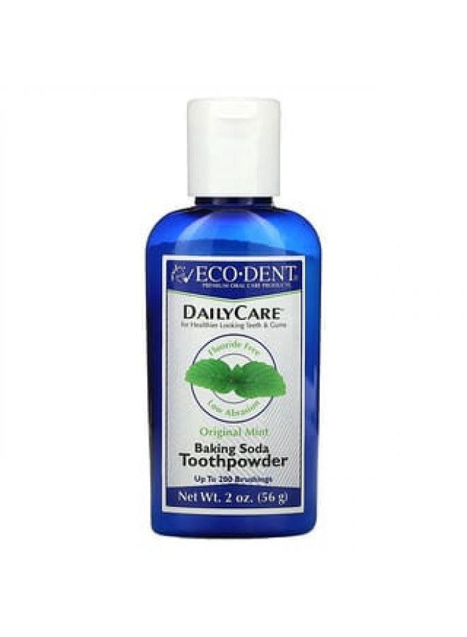 Eco-Dent Eco-Dent, Daily Care, Baking Soda Toothpowder, Original Mint, 2 oz (56 g)