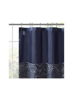 Aubrey Shower Curtain Paisley Jacquard Pieced Microfiber Faux Silk Modern Home Bathroom Decorations Bathtub Privacy Screen 72 Inch X 72 Inch Navy - pzsku/Z0E544B96313F497D0C0CZ/45/_/1711612886/a321b0f7-2639-4937-b2e9-b53e036d6543