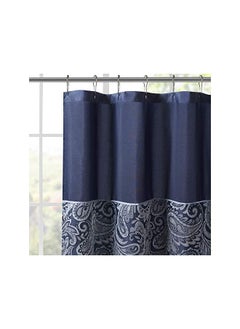 Aubrey Shower Curtain Paisley Jacquard Pieced Microfiber Faux Silk Modern Home Bathroom Decorations Bathtub Privacy Screen 72 Inch X 72 Inch Navy - pzsku/Z0E544B96313F497D0C0CZ/45/_/1711612887/12076c48-54bd-47d5-97eb-68ffd4ed2637