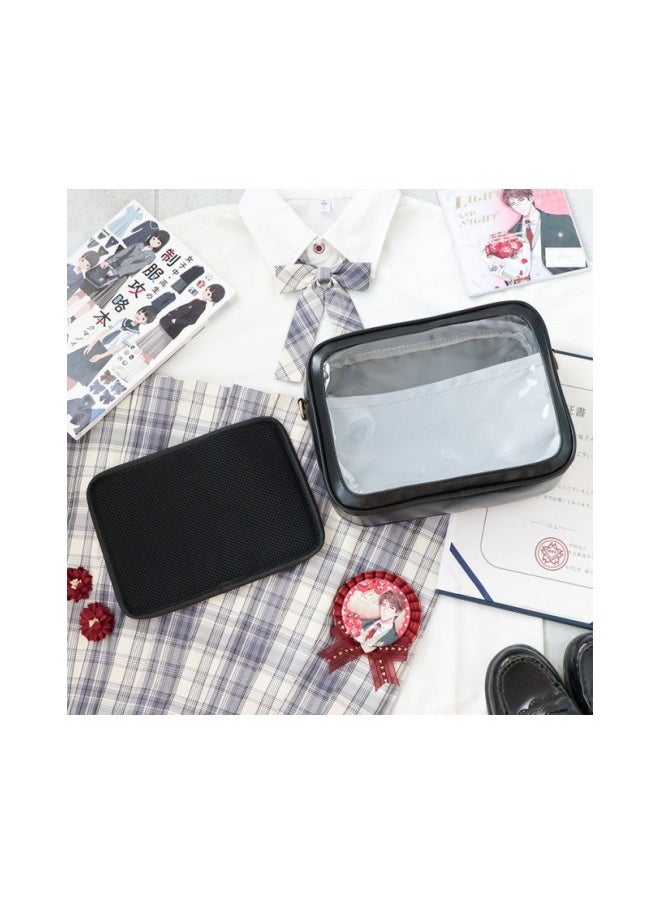 ILovhaprty Cute Ita bag, nylon material, multi-purpose crossbody bag, messenger bag, shoulder handbag, wallet, cute anime pin display bag, suitable for role play  - Image 3