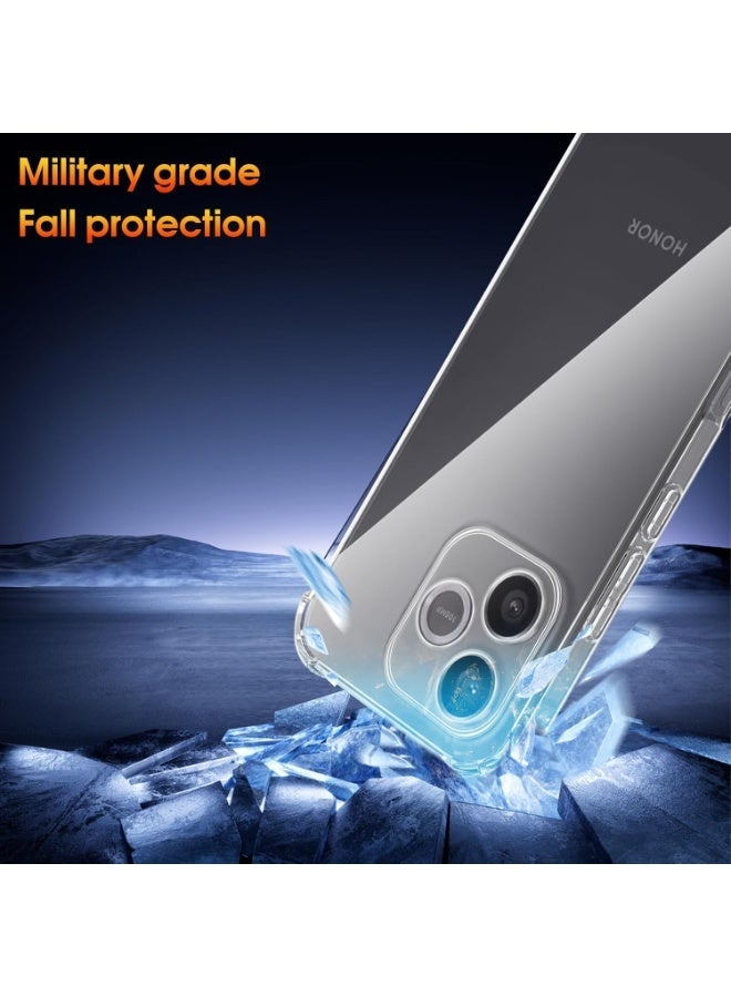 Honor 600 Lite Case Shockproof Transparent Protective Case with Tempered Glass Screen Protector,Clear Soft TPU Bumper Anti Yellowing Cover for Honor 600 Lite 5G 6.6' 2026. - Image 4