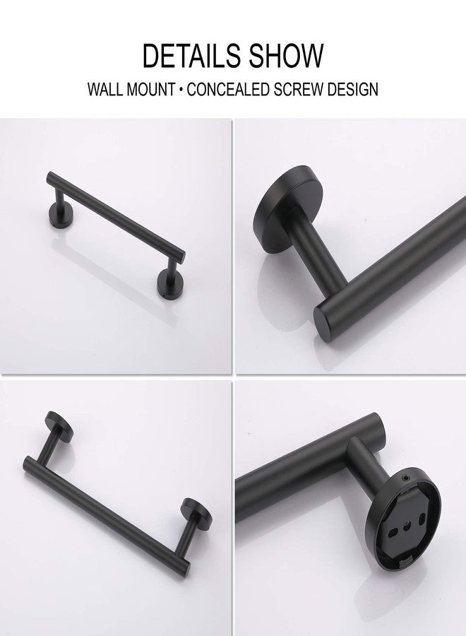 TASTOS 12 Inch Black Single Towel Bar Rack, SUS 304 Stainless Steel Round Bathroom Towel Bar Heavy Duty Towel Holder Kitchen Towel Rod, Wall Mount with Screws Towel Bar Rod Matte Black Finish - Image 5