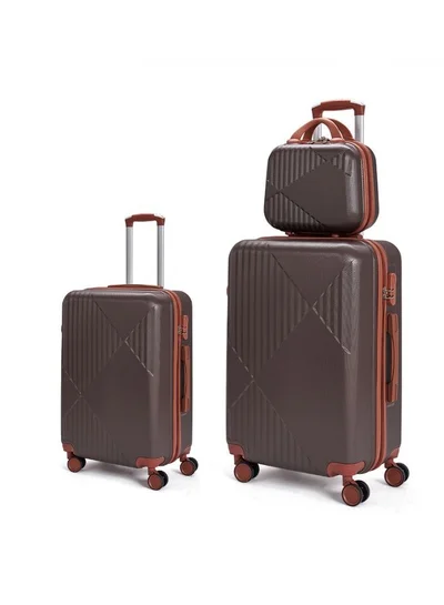 LIMRA Travel bags consisting of 3 luggage bags with a solid and strong design, size 28"20"12"inches brown