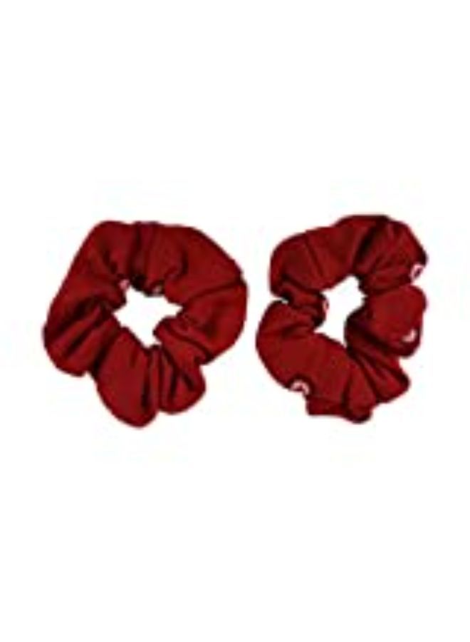 Motique Accessories Red Bandana Scrunchies Cotton Hair Bobble - Set Of 2 - Image 3
