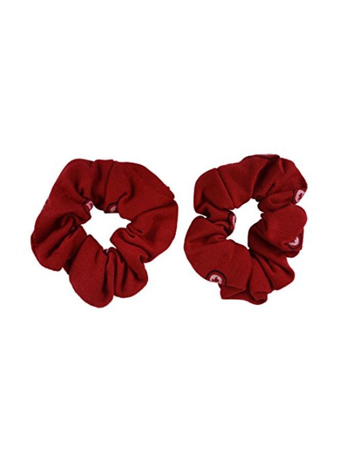 Motique Accessories Red Bandana Scrunchies Cotton Hair Bobble - Set Of 2 - Image 2