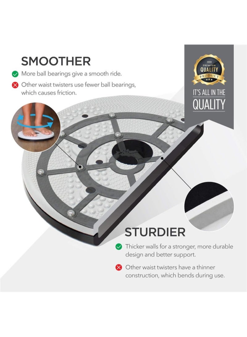 إيه جي دي قرص خصر دوار لتشكيل الجسم، جهاز تدليك مغناطيسي لنحت الخصر، معدات رياضية لتدريب الساقين وتمارين الخصر الأساسية رمادي - Image 3