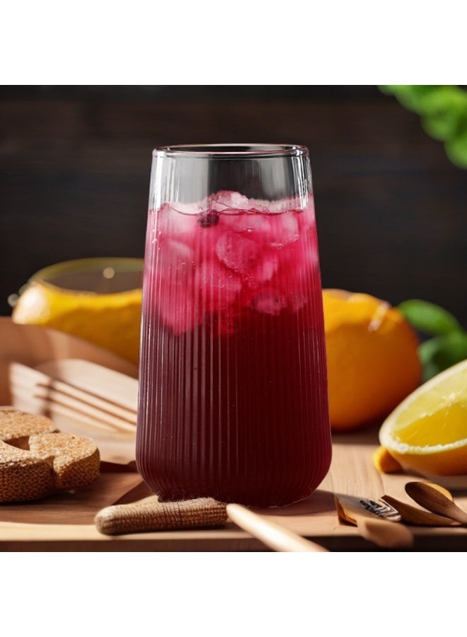 Turkish Hobby Glass Juice Set – 6 Clear Pieces – Tall Tea Glasses for Water and Cold Drinks for Everyday Use and Hospitality - Image 3