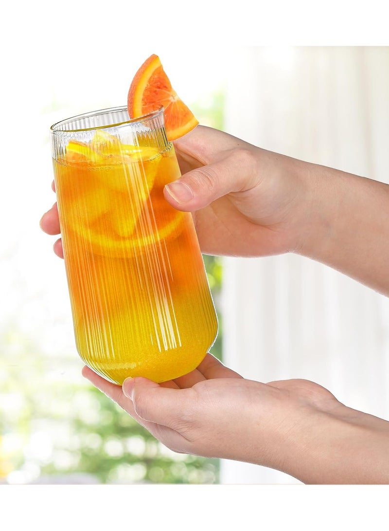 Turkish Hobby Glass Juice Set – 6 Clear Pieces – Tall Tea Glasses for Water and Cold Drinks for Everyday Use and Hospitality - Image 4