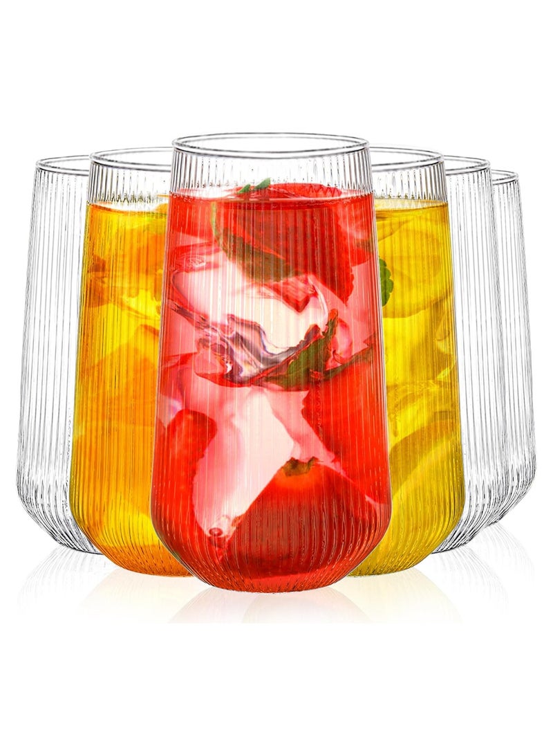 Turkish Hobby Glass Juice Set – 6 Clear Pieces – Tall Tea Glasses for Water and Cold Drinks for Everyday Use and Hospitality - Image 5