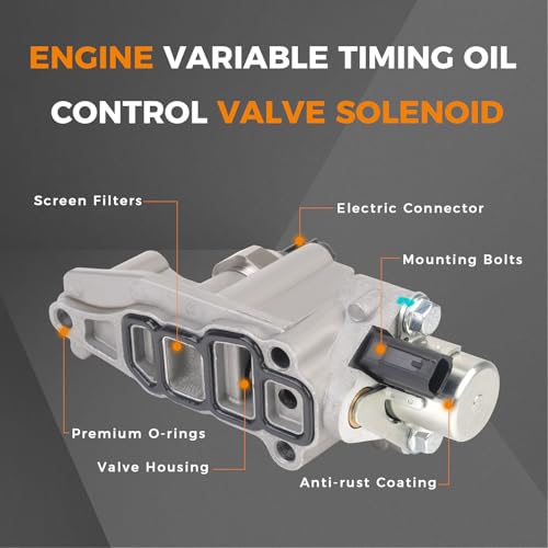 Kinwrdsn Engine Variable Valve Timing VVT Solenoid with Honda 2006 2007 2008 2009 2010 2011 Civic L4 1.8L oil control valve Replace for 15810RNAA01 - Image 2
