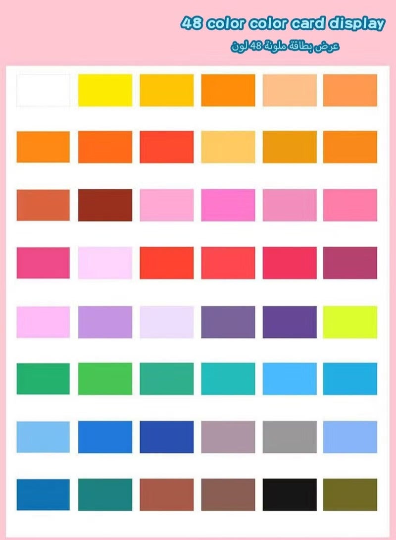 مجموعة من اللوحات الفنية للأطفال ، بما في ذلك 48 قطعة من اللون ، ألوان مائية للأطفال مجموعة - Image 2