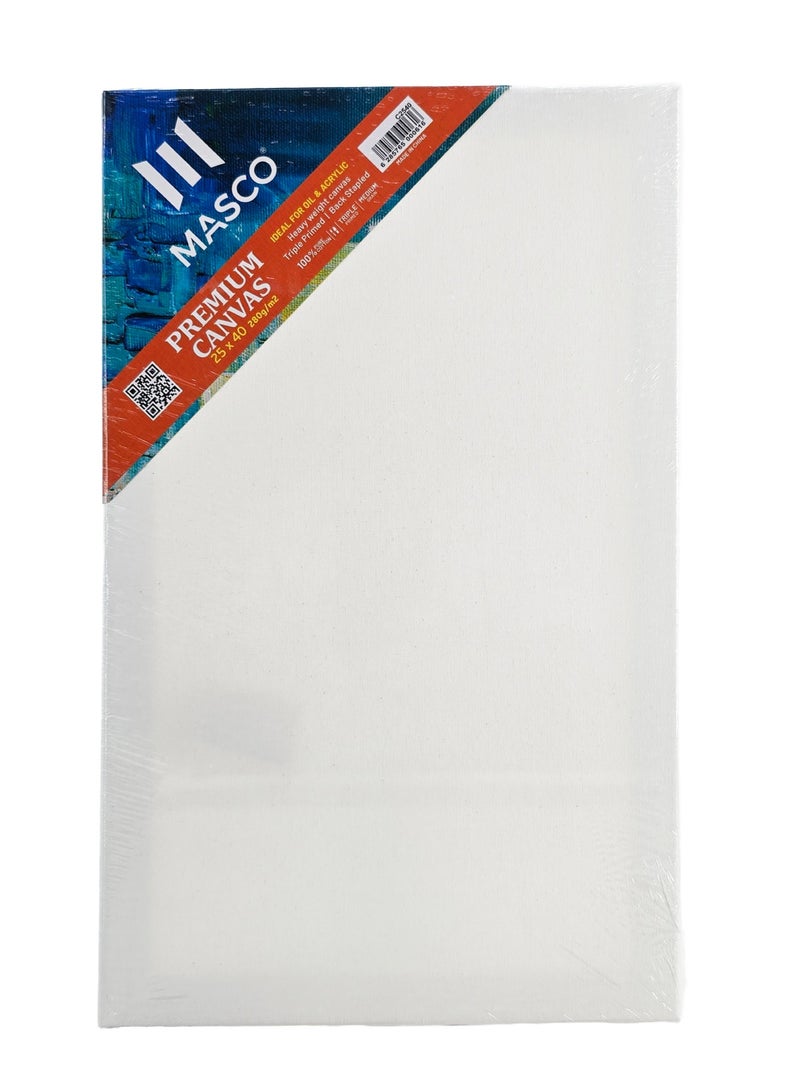 MASCO Premium Canvas Art Board 25x40 cm, White, 100% Cotton, Wooden Frame - Image 2