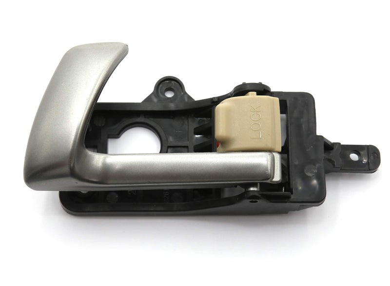 Otois Interior Door Handle Metal Gray Beige Key Lock Button 826102B010J9 Front Left for Hyundai 2007 2012 Santa Fe