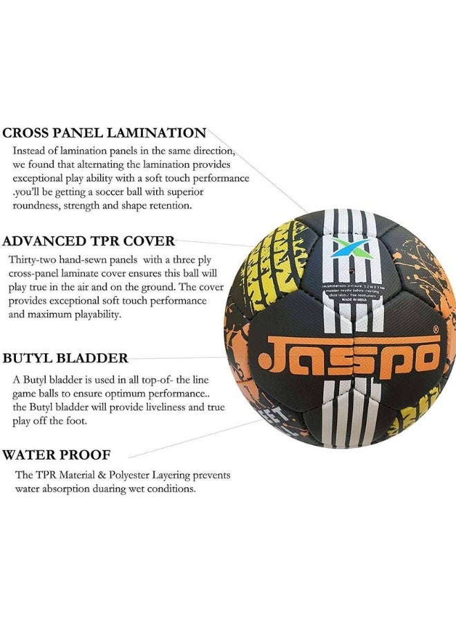 Jaspo Jaspo Street Hand Stitched T.P.R Football (Size:5) Football - Size: 5  (Standard, Pack of 3, Multicolor) - Image 2