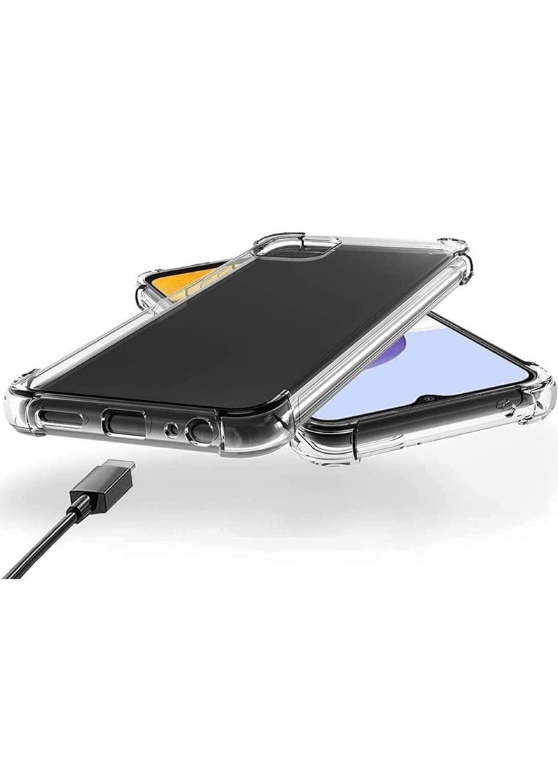 Raxoom Samsung Galaxy A22 5G Case Cover Protective Shock Absorption Bumper soft Transparent Case (Clear) - Image 5