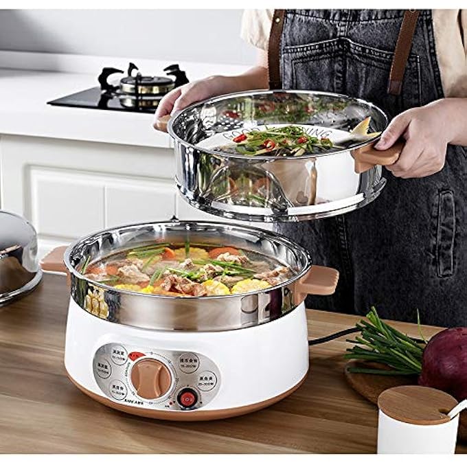 جهاز طهي بالبخار الكهربائي متعدد الوظائف للطعام المنزلي، جهاز طهي بالبخار بقوة 3 طبقات، سعة كبيرة، جهاز طهي بالبخار للمأكولات البحرية - Image 5