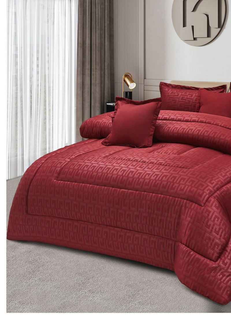 مينجلي طقم لحاف سرير نفرين ومكون من 6 قطع مصنوع من الـمايكروفايبر - مقاس 230 × 250 سم - Image 2