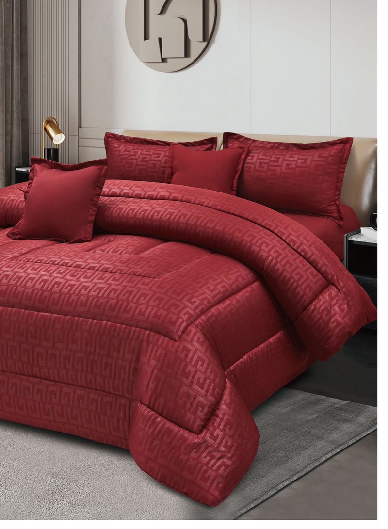 مينجلي طقم لحاف سرير نفرين ومكون من 6 قطع مصنوع من الـمايكروفايبر - مقاس 230 × 250 سم - Image 3