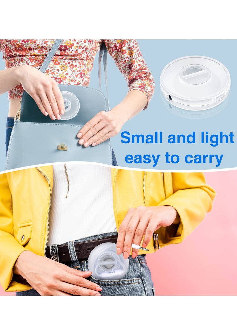9-Piece Portable Rotatable Cable Organizer and Storage Box, Round Retractable USB and Headphone Cable Winder for Home, Office, and Classroom - Transparent Design for Easy Management.