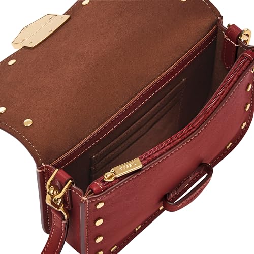 Fossil Lennox Crossbody Bag, Scarlet W/Studs - Image 5