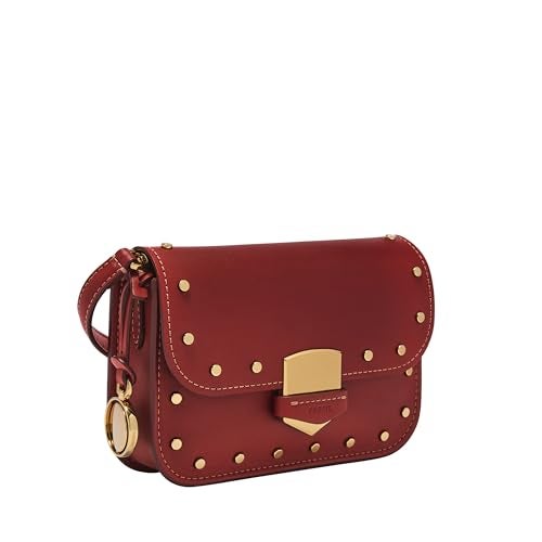 Fossil Lennox Crossbody Bag, Scarlet W/Studs - Image 3