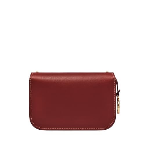 Fossil Lennox Crossbody Bag, Scarlet W/Studs - Image 2
