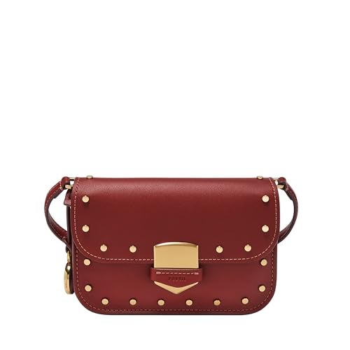Fossil Lennox Crossbody Bag, Scarlet W/Studs - Image 1
