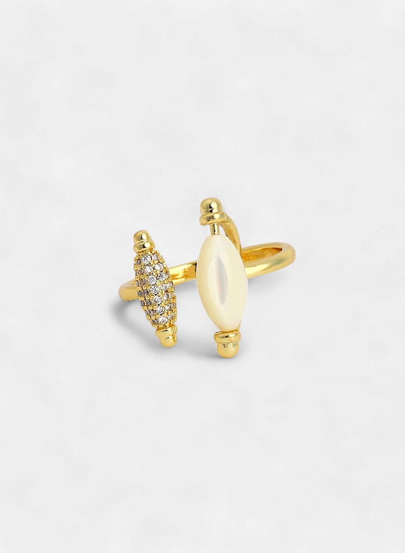 SOHI Stone Studded Adjustable Artificial Finger Ring Jewellery - Image 1