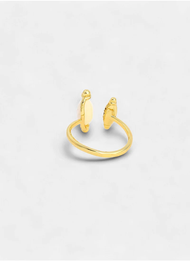 SOHI Stone Studded Adjustable Finger Ring