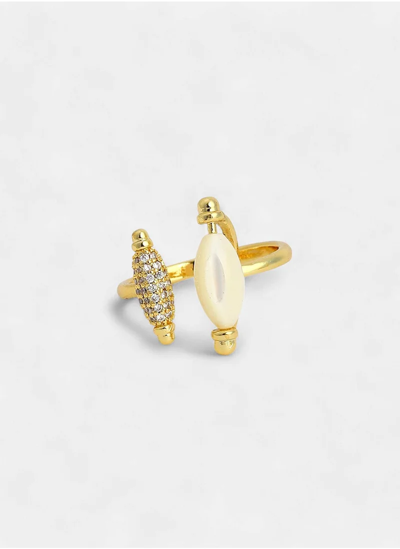 سوهي Stone Studded Adjustable Finger Ring