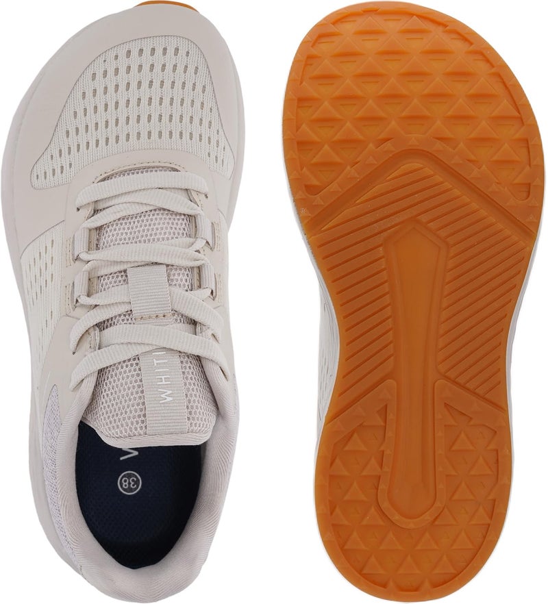 WHITIN Women's Wide Toe Box Running Shoes + Zero Drop Sole with Durable, Protective Upper Size 5.5 Beige 36 - Image 4