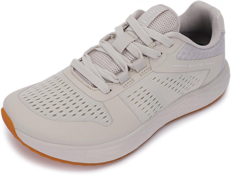 WHITIN Women's Wide Toe Box Running Shoes + Zero Drop Sole with Durable, Protective Upper Size 5.5 Beige 36 - Image 1