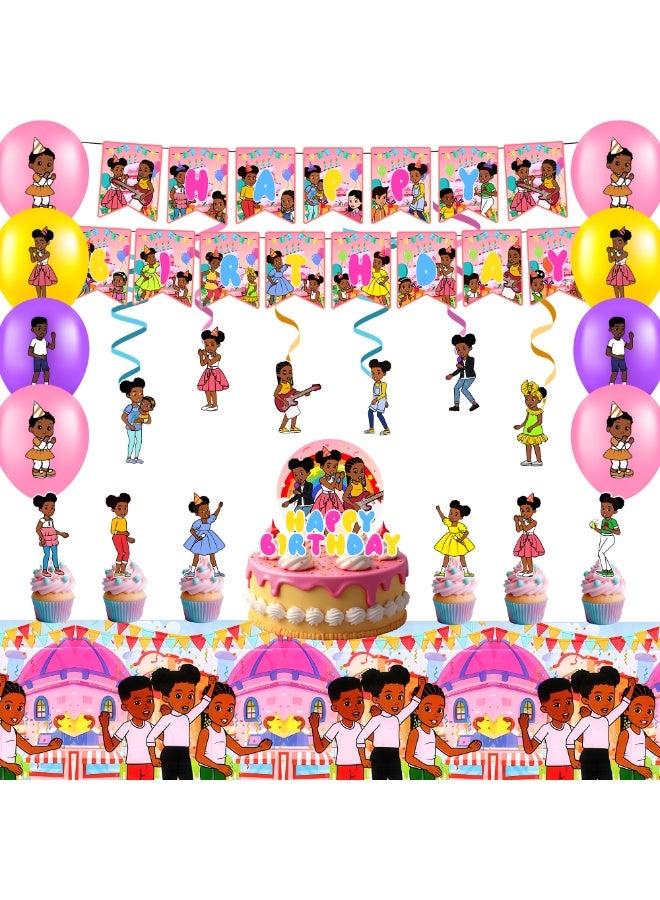 FRUITFUL PARTY Gracie Birthday Party Supplies, 47pcs Gracie Party Decorations Set - Gracie Balloons, Cake Topper, Cupcake Toppers for Gracie Birthday Party Supplies - Image 1