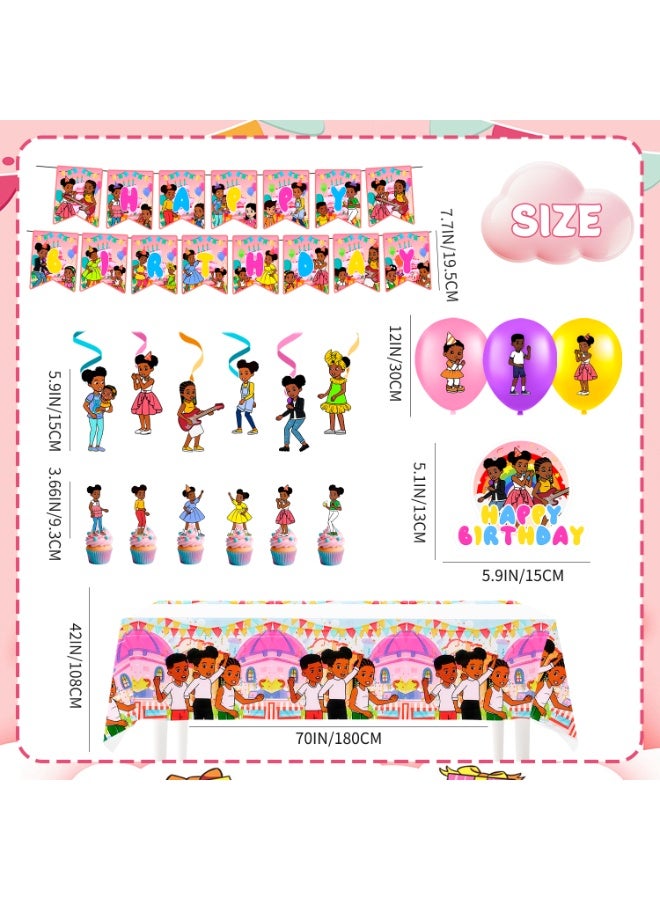 FRUITFUL PARTY Gracie Birthday Party Supplies, 47pcs Gracie Party Decorations Set - Gracie Balloons, Cake Topper, Cupcake Toppers for Gracie Birthday Party Supplies - Image 2