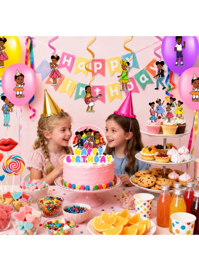 FRUITFUL PARTY Gracie Birthday Party Supplies, 47pcs Gracie Party Decorations Set - Gracie Balloons, Cake Topper, Cupcake Toppers for Gracie Birthday Party Supplies - Image 5