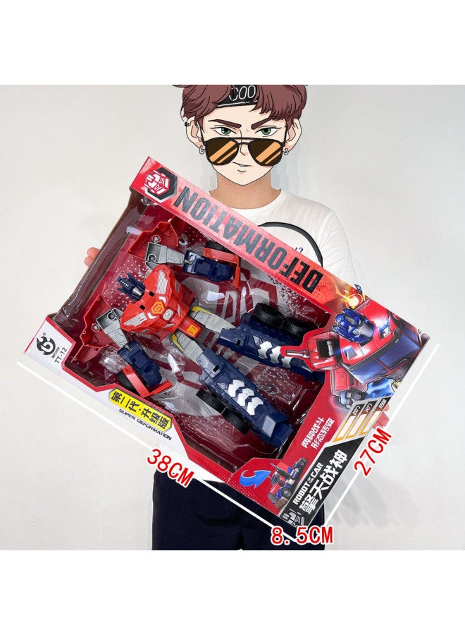 Children's Toys Deformed Autobots Wasp Optimus God Of War Robot Gift Box Training Course Enrollment Gifts-Color:Qingtian Mecha God Of War Tt12 - Image 1