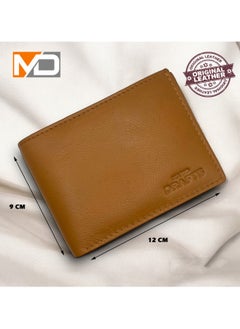 MARIO DRAFTS Mario Drafts Genuine Leather Bifold Wallet, Tan  - Image 3
