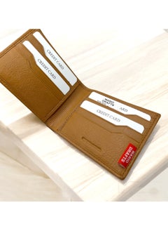 MARIO DRAFTS Mario Drafts Genuine Leather Bifold Wallet, Tan  - Image 5