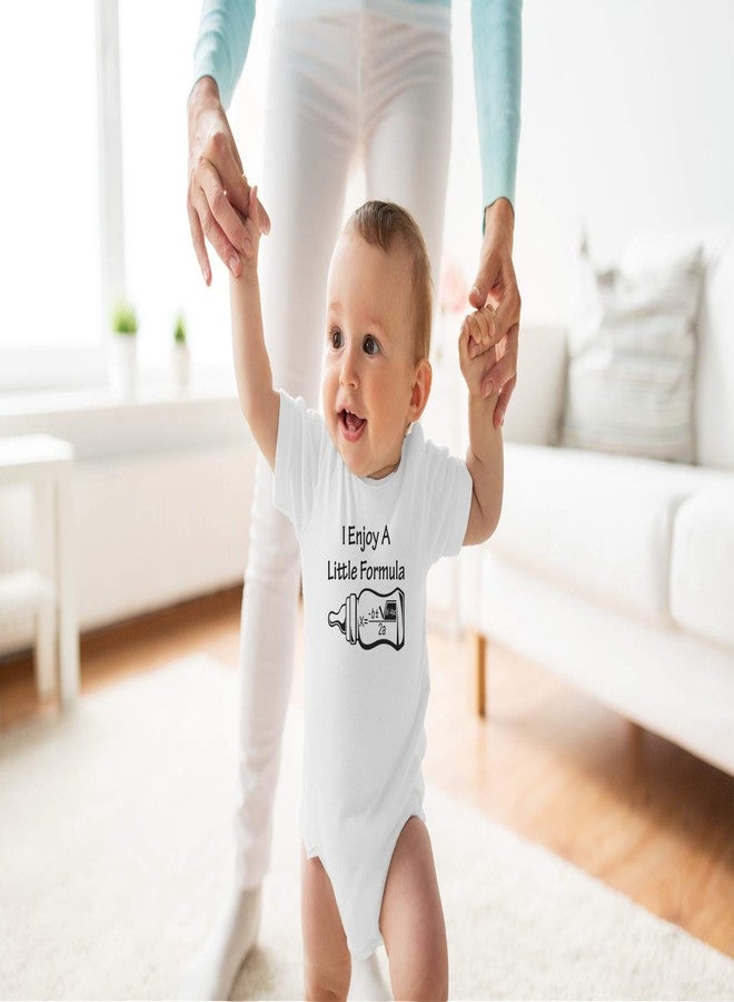 Funnwear أنا أستمتع بقليل من الحليب الصناعي - بدلة أطفال أساسية مضحكة - ملابس أطفال أولاد وبنات حديثي الولادة (6 أشهر، أبيض) - Image 2