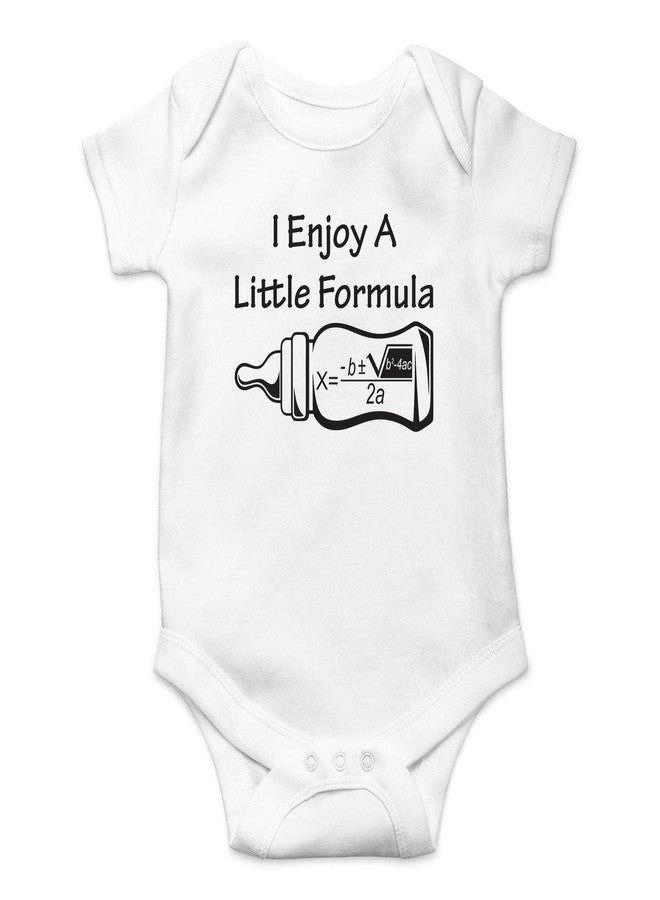 Funnwear أنا أستمتع بقليل من الحليب الصناعي - بدلة أطفال أساسية مضحكة - ملابس أطفال أولاد وبنات حديثي الولادة (6 أشهر، أبيض) - Image 1