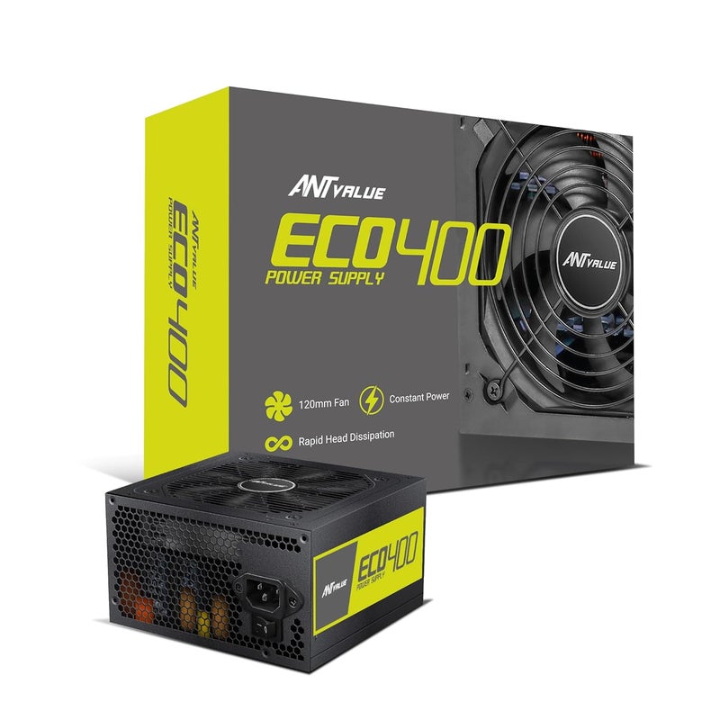 Ant Value ECO400 Non Modular Gaming Power Supply/PSU for PC - Image 1