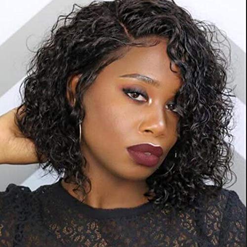 SeraphicWig Glueless Short Curly Bob Lace Front Wig 100% Brazilian Human Hair Pre Plucked With Baby Hair For Women (8 inch, 13x4 150% density) - Image 1