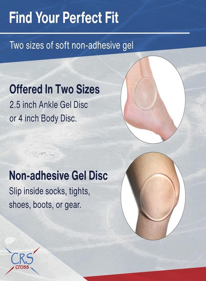 CRS Cross Ankle Gel Discs. Cushions Rubbing/Friction. Pair, 2 1/2 Inch - Image 4