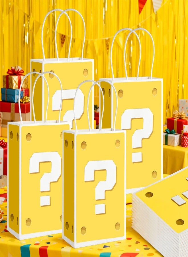 Pinsit 24 PCS Question Mark Party Gift Bags for Party, Supplies Birthday Decorations, Video Game Themed Paper Goodie Bags for Kid Adult - Image 2