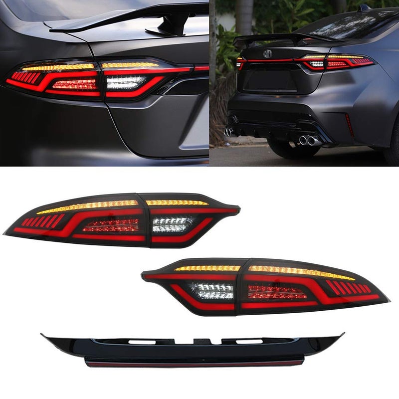 inginuity time LED Tail Lights Tailgate Light For Toyota Corolla 2020 2021 2022 2023 4PCS Start Up Animation DRL Sequential Indicator Rear Lamp Assembly Blackout